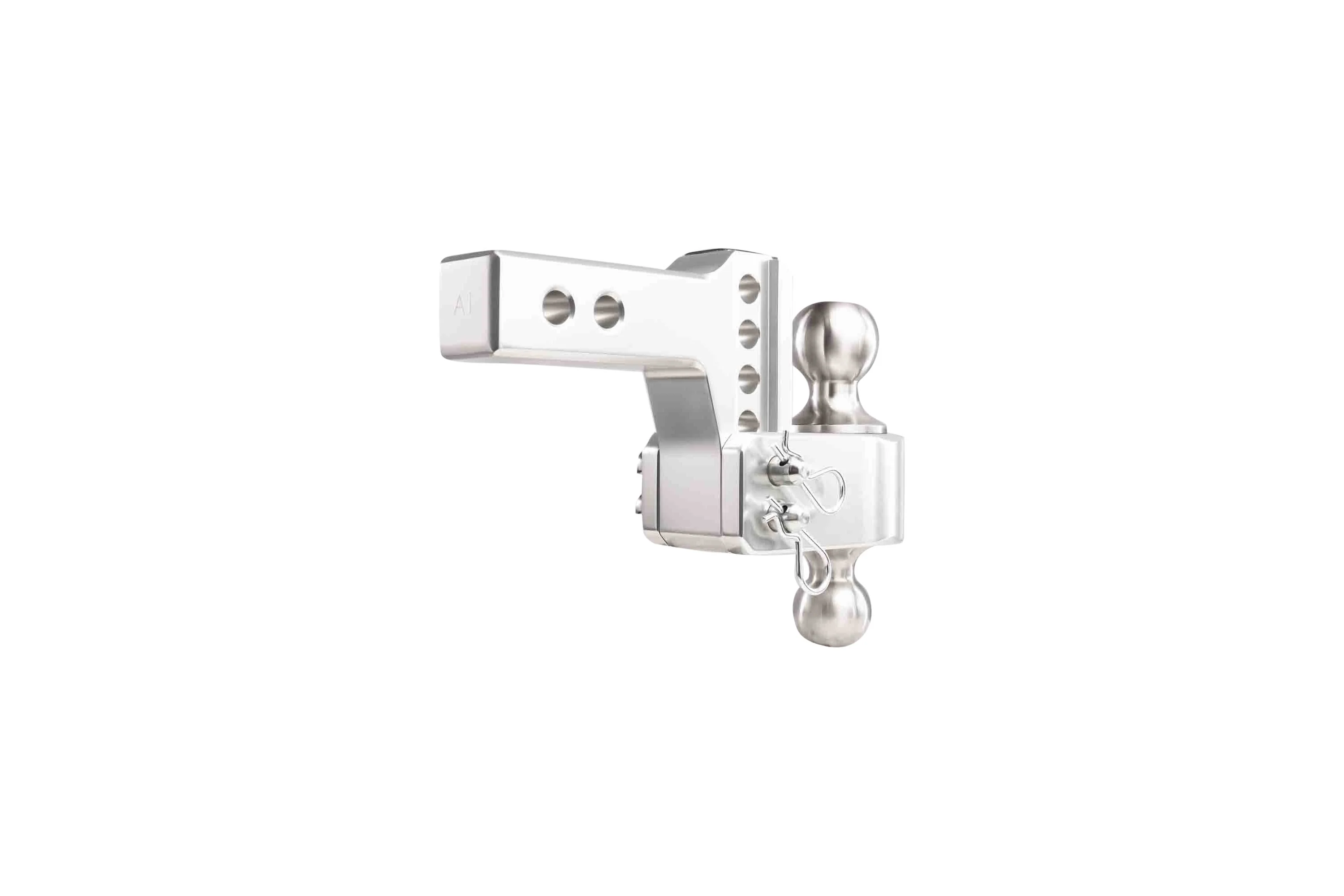2.0" Aluminum Medium Duty Hitch 2" Drop/Rise w/ Stainless Steel Dual Ball - Image 25