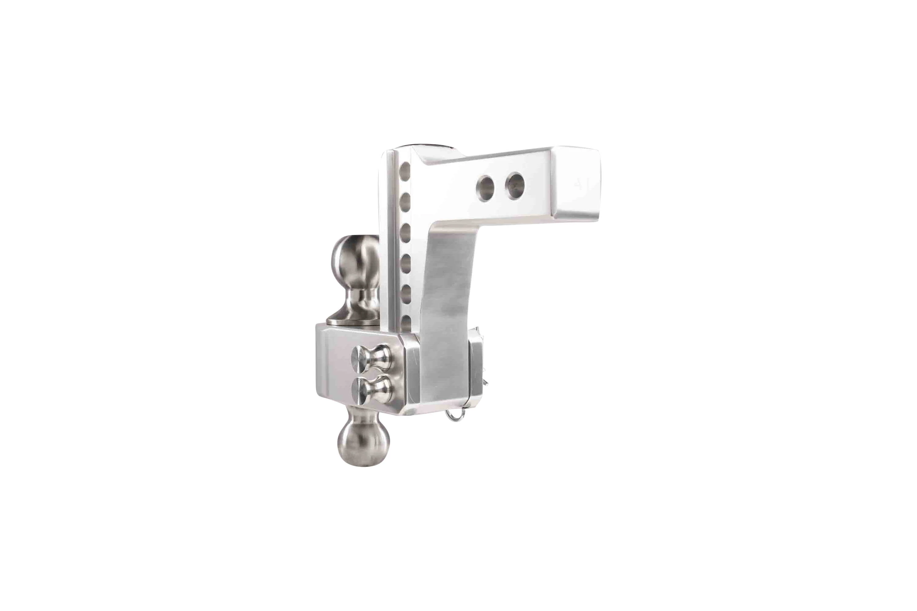 2.0" Aluminum Medium Duty 4" Drop/Rise Hitch w/ Stainless Steel Dual Ball - Image 18