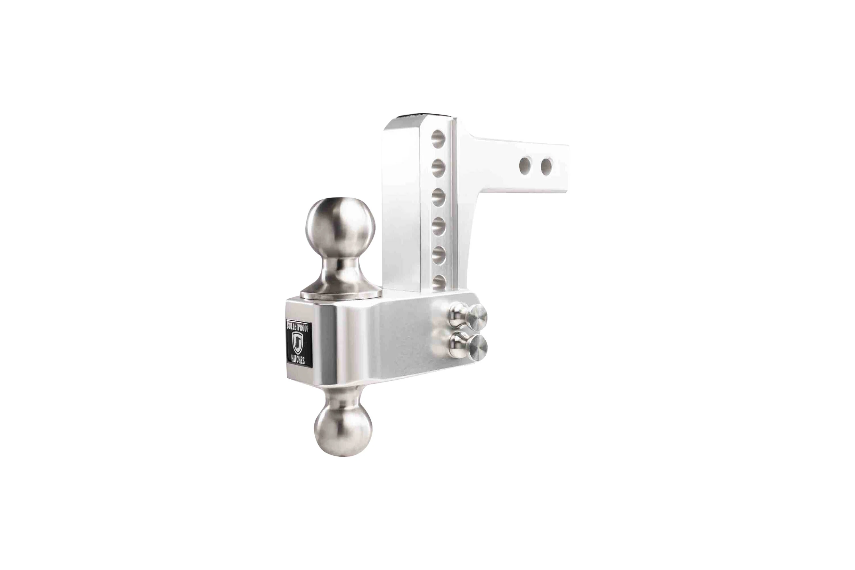 2.0" Aluminum Medium Duty 4" Drop/Rise Hitch w/ Stainless Steel Dual Ball - Image 8
