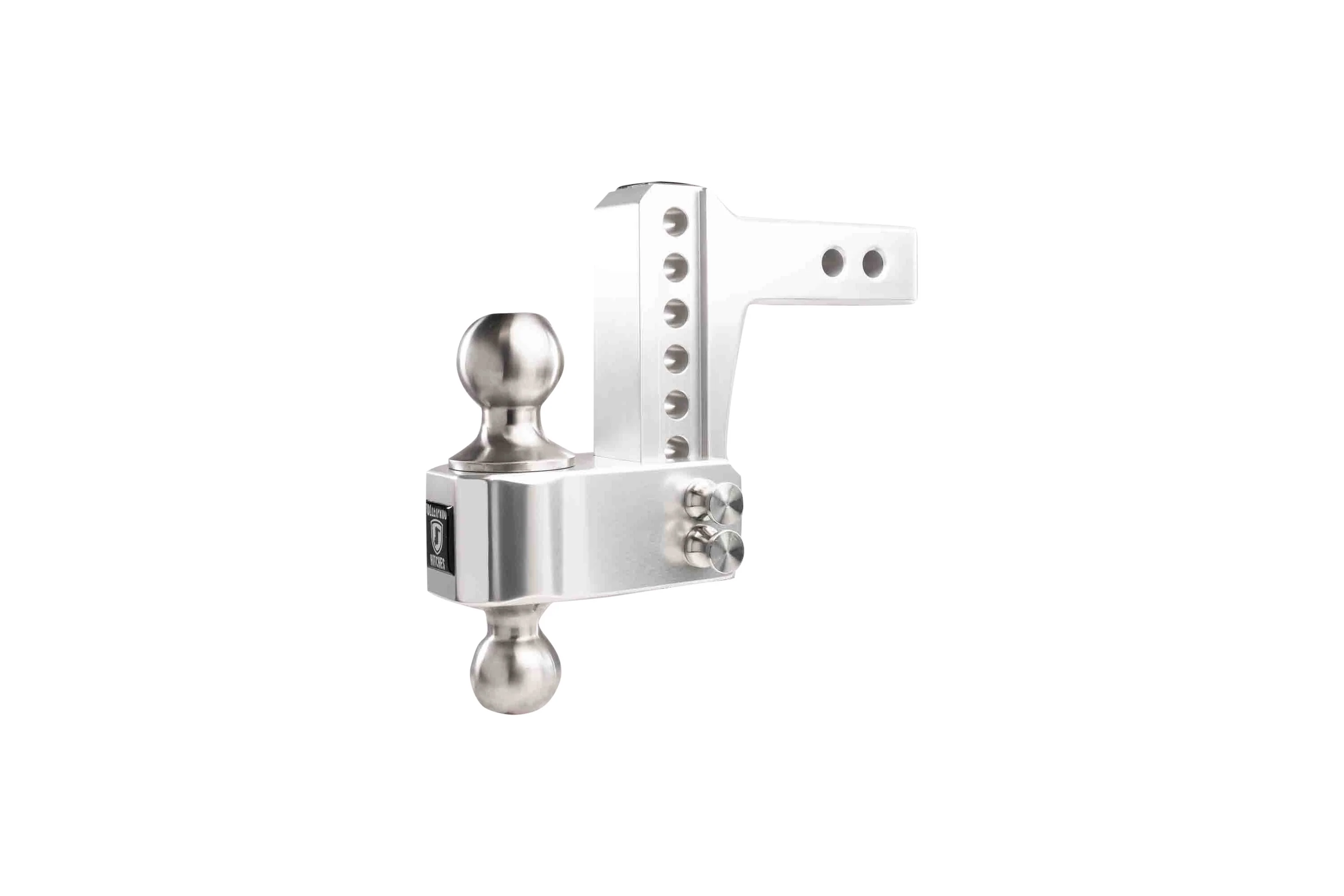 2.0" Aluminum Medium Duty 4" Drop/Rise Hitch w/ Stainless Steel Dual Ball - Image 9