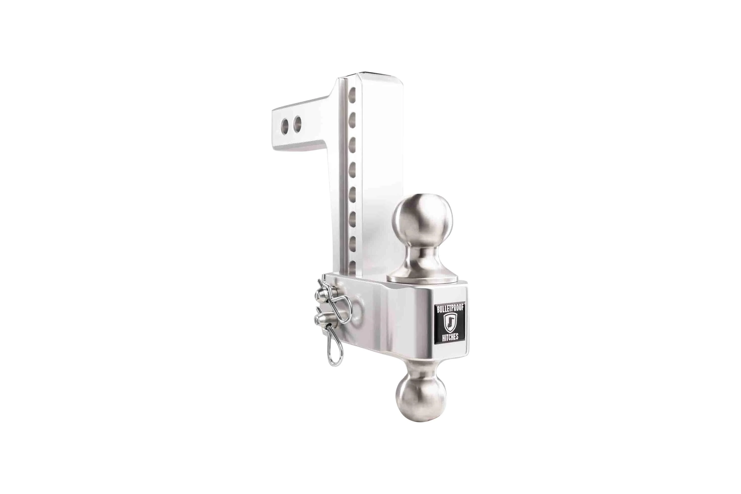 2.0" Aluminum Medium Duty Hitch 6" Drop/Rise w/ Stainless Steel Dual Ball - Image 36