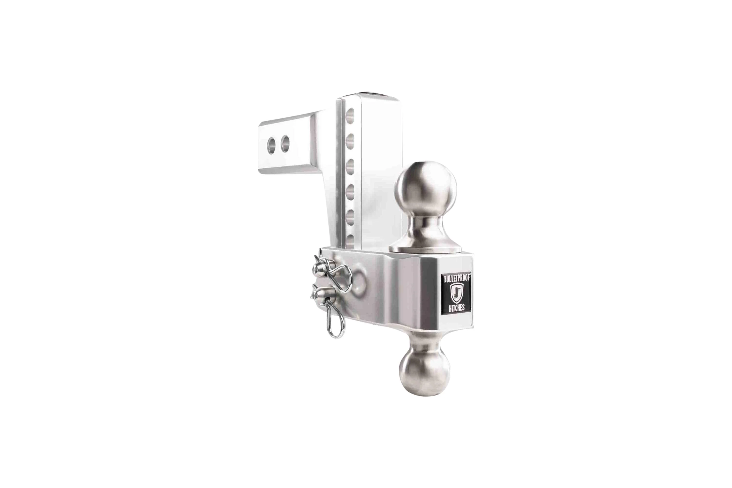 2.5" Aluminum Medium Duty Hitch 4" Drop/Rise w/ Stainless Steel Dual Ball - Image 36